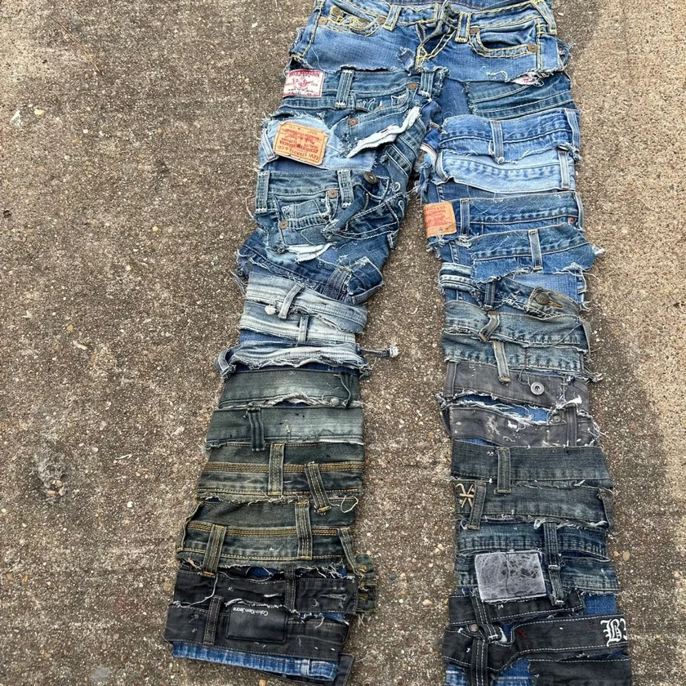 Strap Denim Jeans - Picture 1 of 3